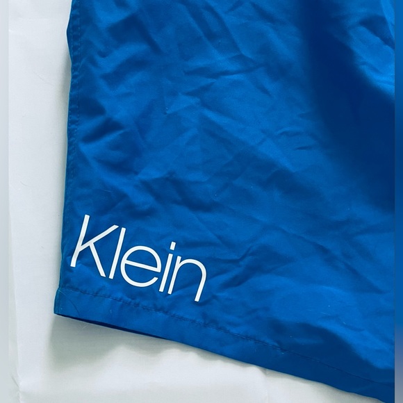 Calvin Klein Swim Trunks Board Shorts Adult 2XL Blue Drawstrings Beach Mens - Picture 4 of 7